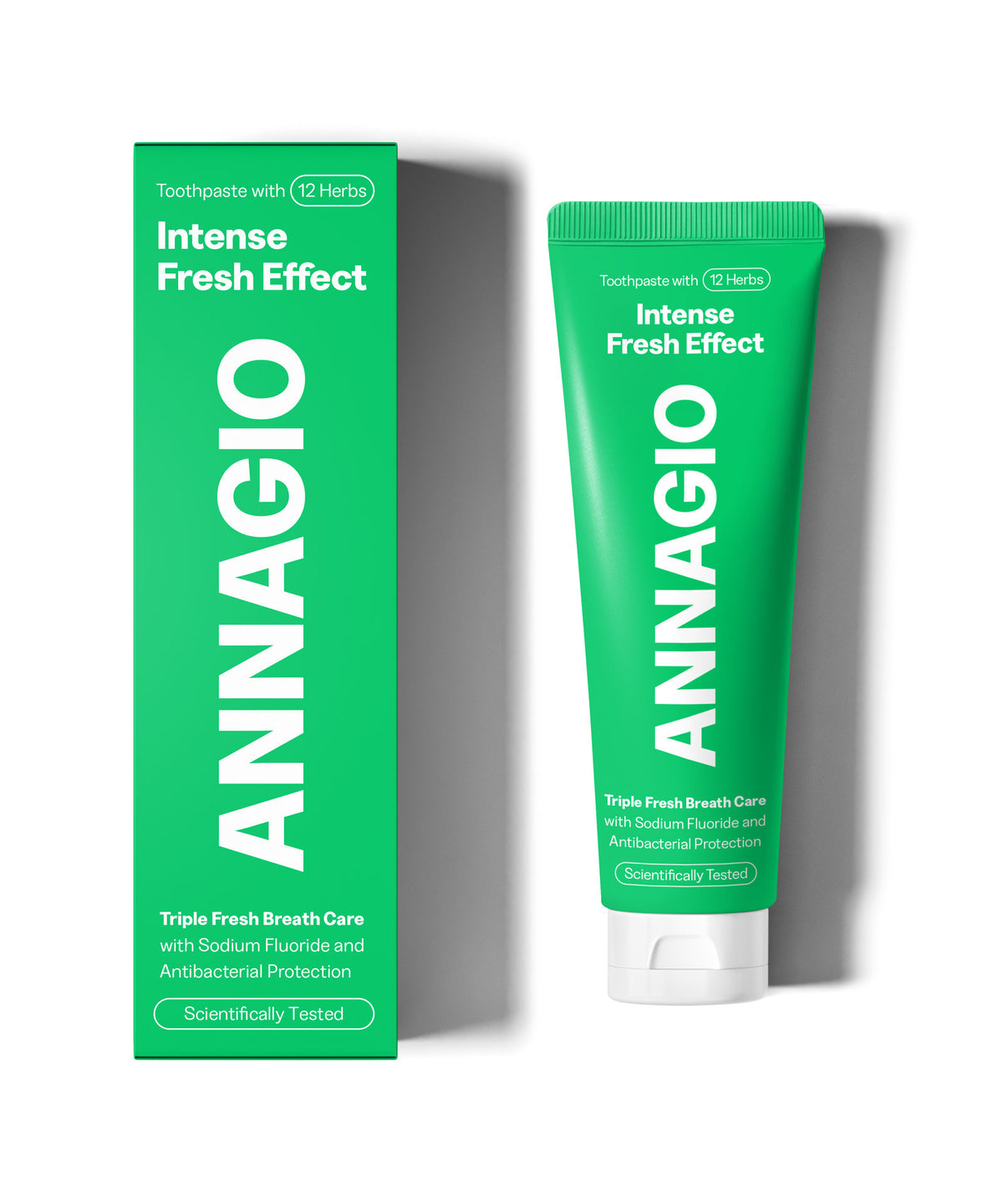 ANNAGIO Intense Fresh Effect — pasta do zębów na świeży oddech, 12 ziół, 100 g