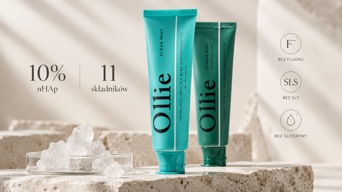 Ollie — pasta z 10% nano-hydroksyapatytu i 11 składnikami. Dla kogo?