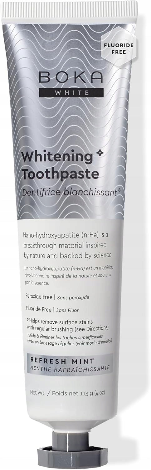 BOKA Refresh Mint wybielająca pasta do zębów bez fluoru z hydroksyapatytem 113 g