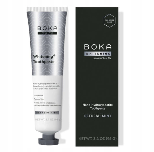 BOKA Refresh Mint wybielająca pasta do zębów bez fluoru z hydroksyapatytem 96 g