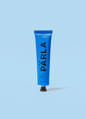 PARLA Enamel Protect — pasta do zębów z fluorem i ksylitolem, tubka 75 ml — przód