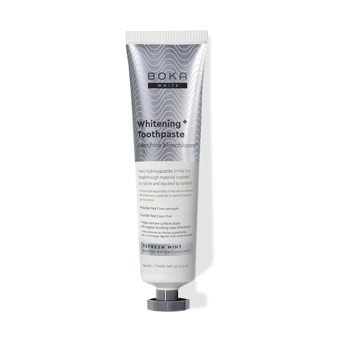 BOKA Refresh Mint — fluoride-free whitening toothpaste, 113 g