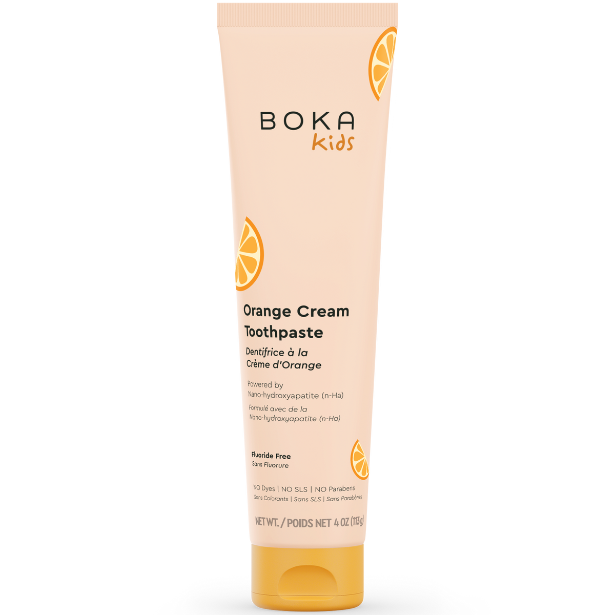 BOKA Kids Orange Cream — pasta do zębów bez fluoru dla dzieci, 113 g