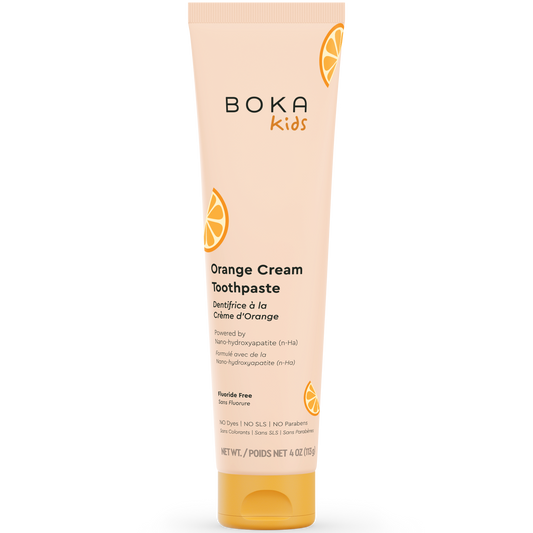 BOKA Kids Orange Cream — pasta do zębów bez fluoru dla dzieci, 113 g