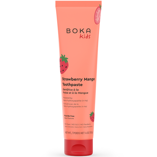 BOKA Kids Truskawka Mango — pasta do zębów bez fluoru dla dzieci, 113 g