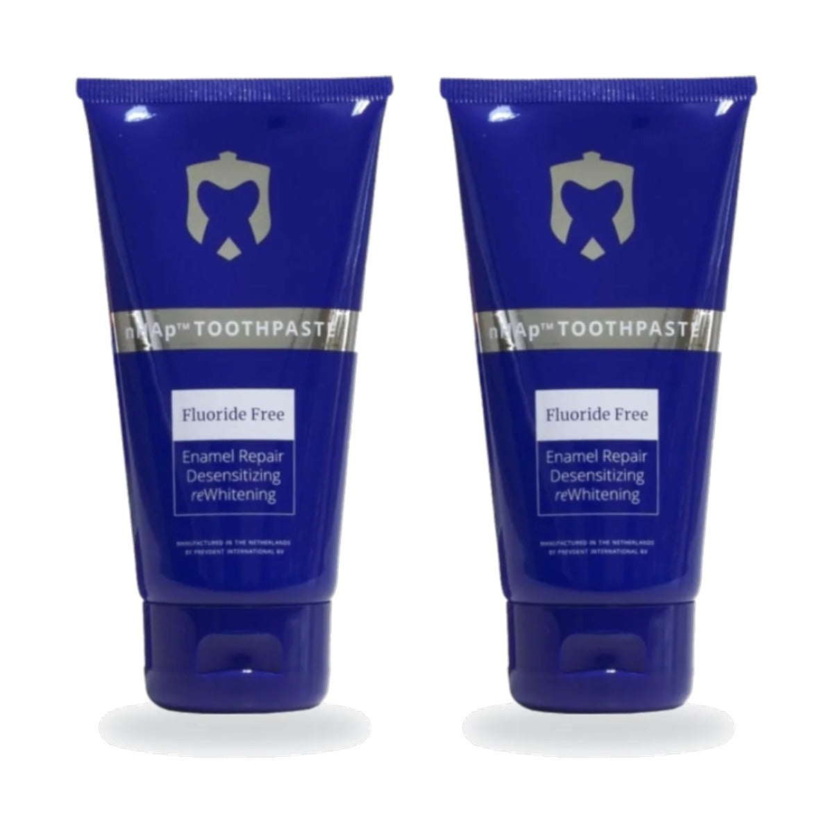 Set of 2 × PrevDent nHAp — whitening toothpaste fluoride-free, 2 × 80 ml